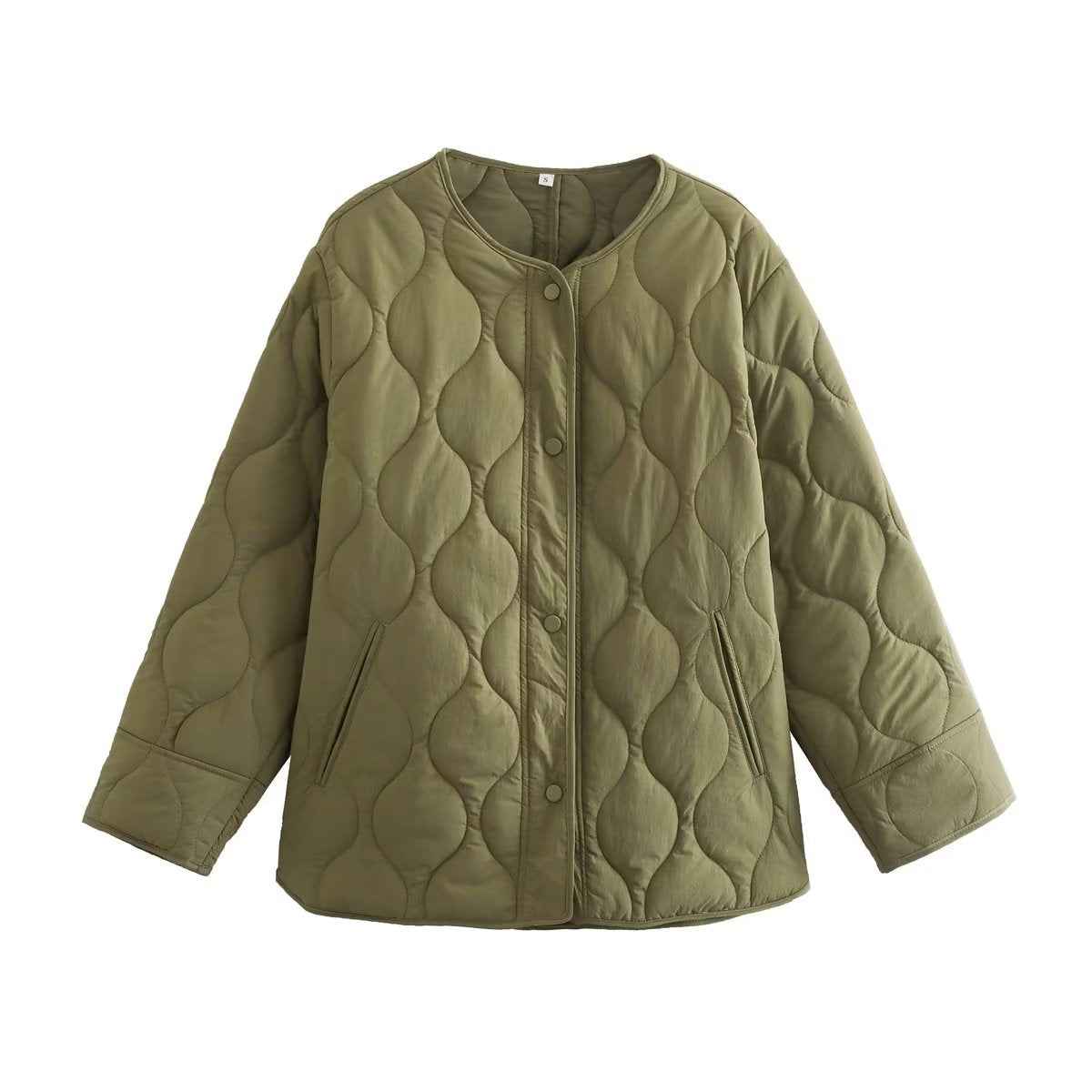 Damen Leichte Steppjacke mit Knöpfen