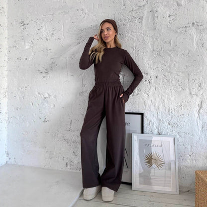 Damen Lounge-Set Langärmlig Weit Norvielle