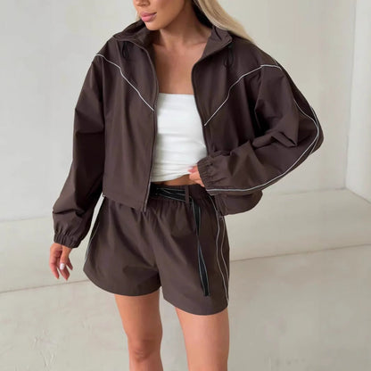 Damen Outdoor-Jacke mit kurzen Hosen Sportlich Norvielle