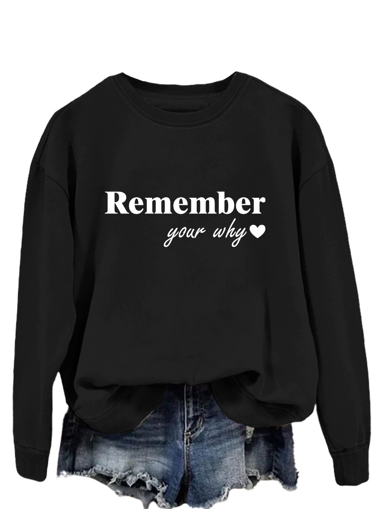 Damen Sweatshirt Lässiger Schnitt Mit Motivierendem Aufdruck Norvielle