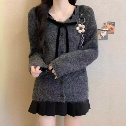 Damen Cardigan Kuschelig Modischer Kragen Norvielle