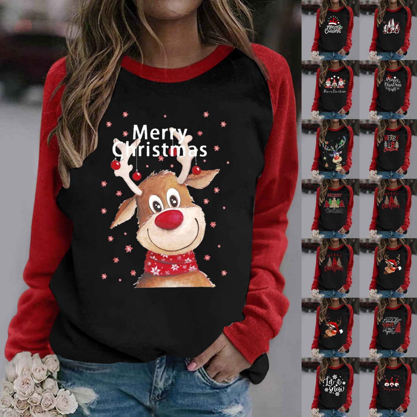 Damen Sweatshirt Weihnachtsmotive Norvielle - Norvielle