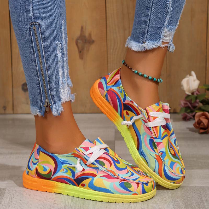 Norvielle Damen Bunte Turnschuhe