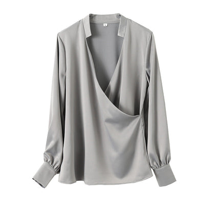 Damen Wickeloberteil V-Ausschnitt Elegantes Norvielle