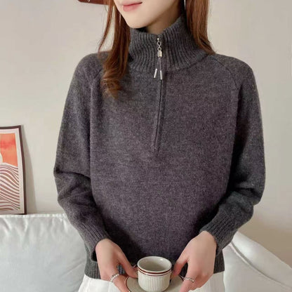 Damen Pullover Stehkragen Kuschelig Norvielle - Norvielle