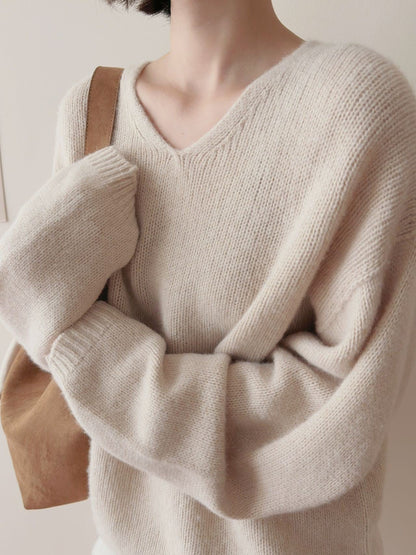 Damen Pullover V-Ausschnitt Norvielle