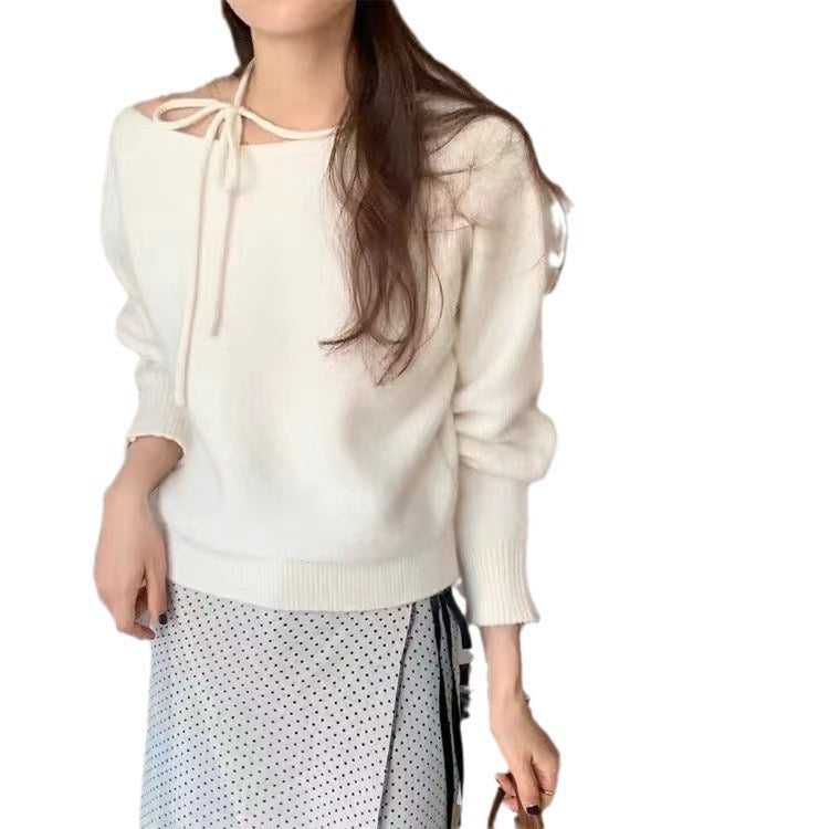 Damen Pullover Weich Norvielle Lässig Dekoratives Halsband