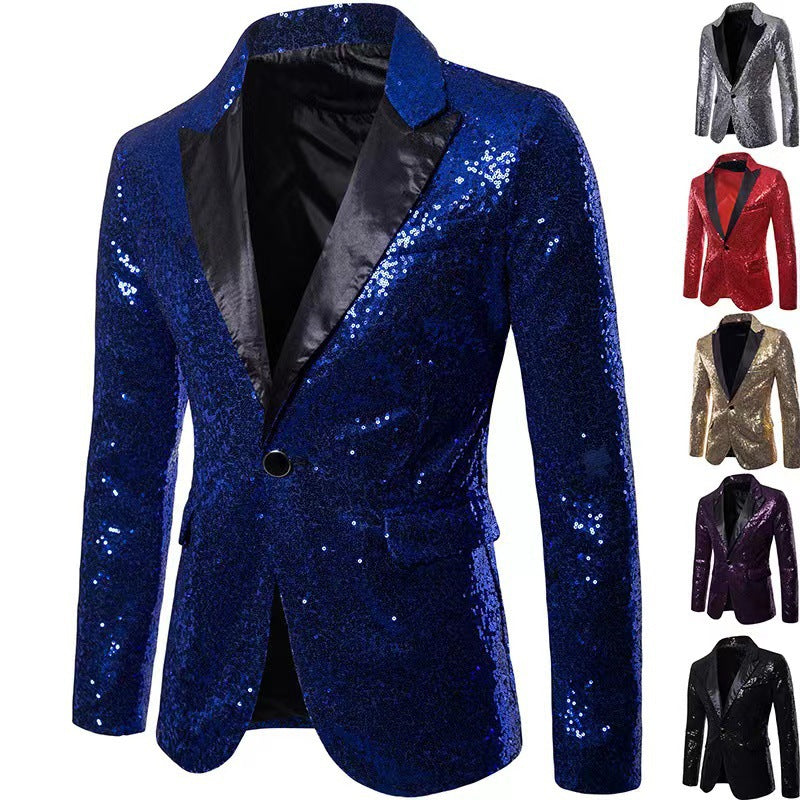 Herren Blazer Pailletten schimmernd Norvielle