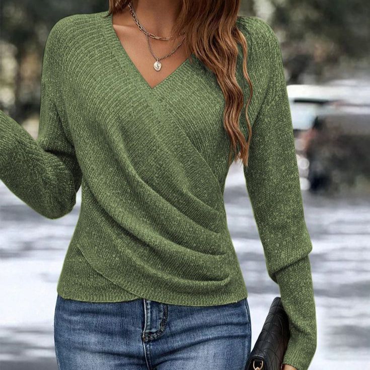 Norvielle Damen Gekreuzter Pullover