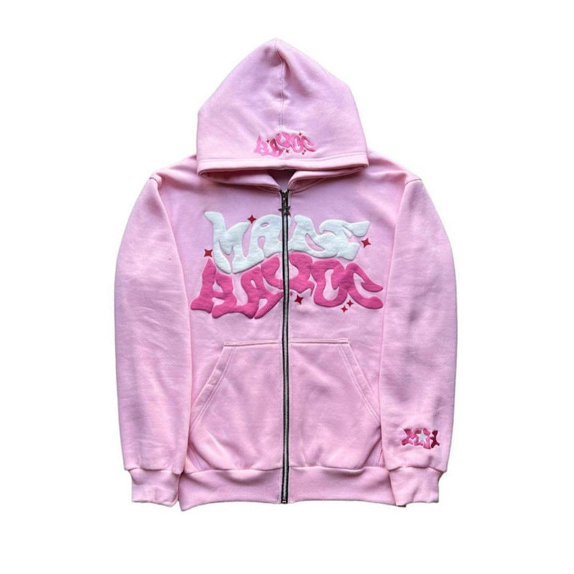 Damen Sportjacke Graffiti-Style Grau