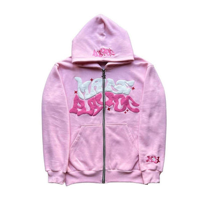 Damen Sportjacke Graffiti-Style Grau