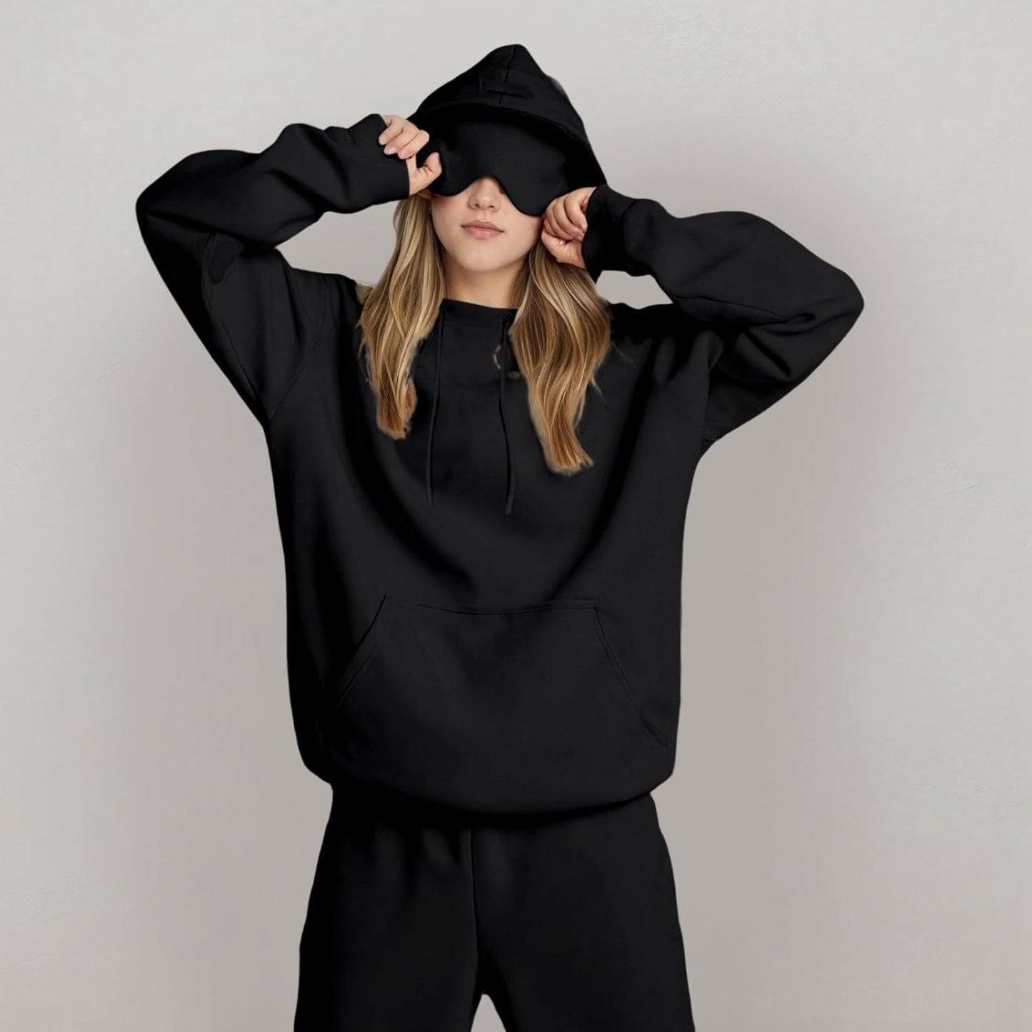 Damen Kapuzenpullover mit Schlafmaske Norvielle