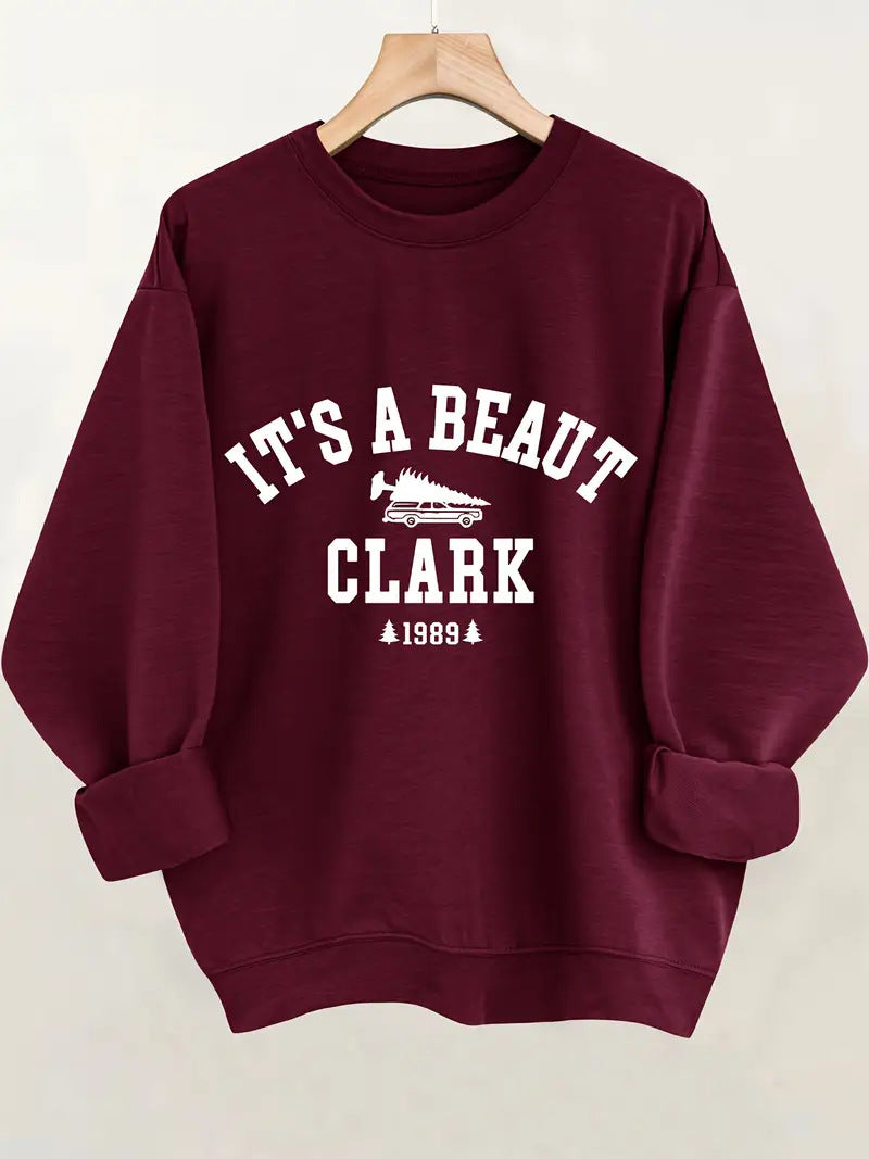 Damen Sweatshirt Lässiger Schriftzug Bequemer Schnitt Norvielle