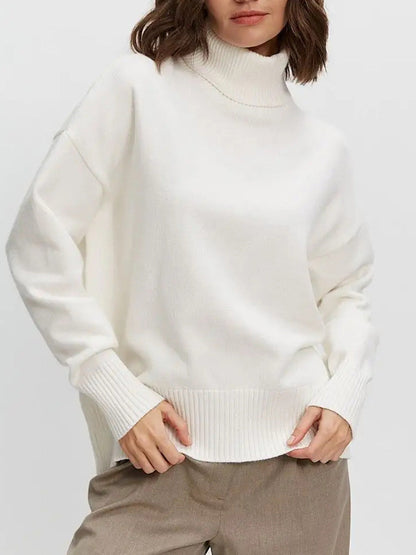 Damen Rollkragenpullover Oversized Kuschelfleece Norvielle