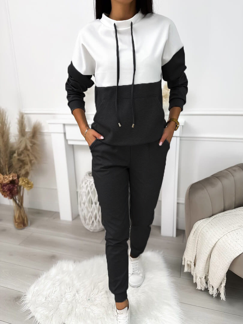 Damen Sportliches Lounge-Set Kapuze Elastischer Bund Norvielle