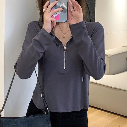 Damen Sportliches Hoodie Kurzreißverschluss Norvielle