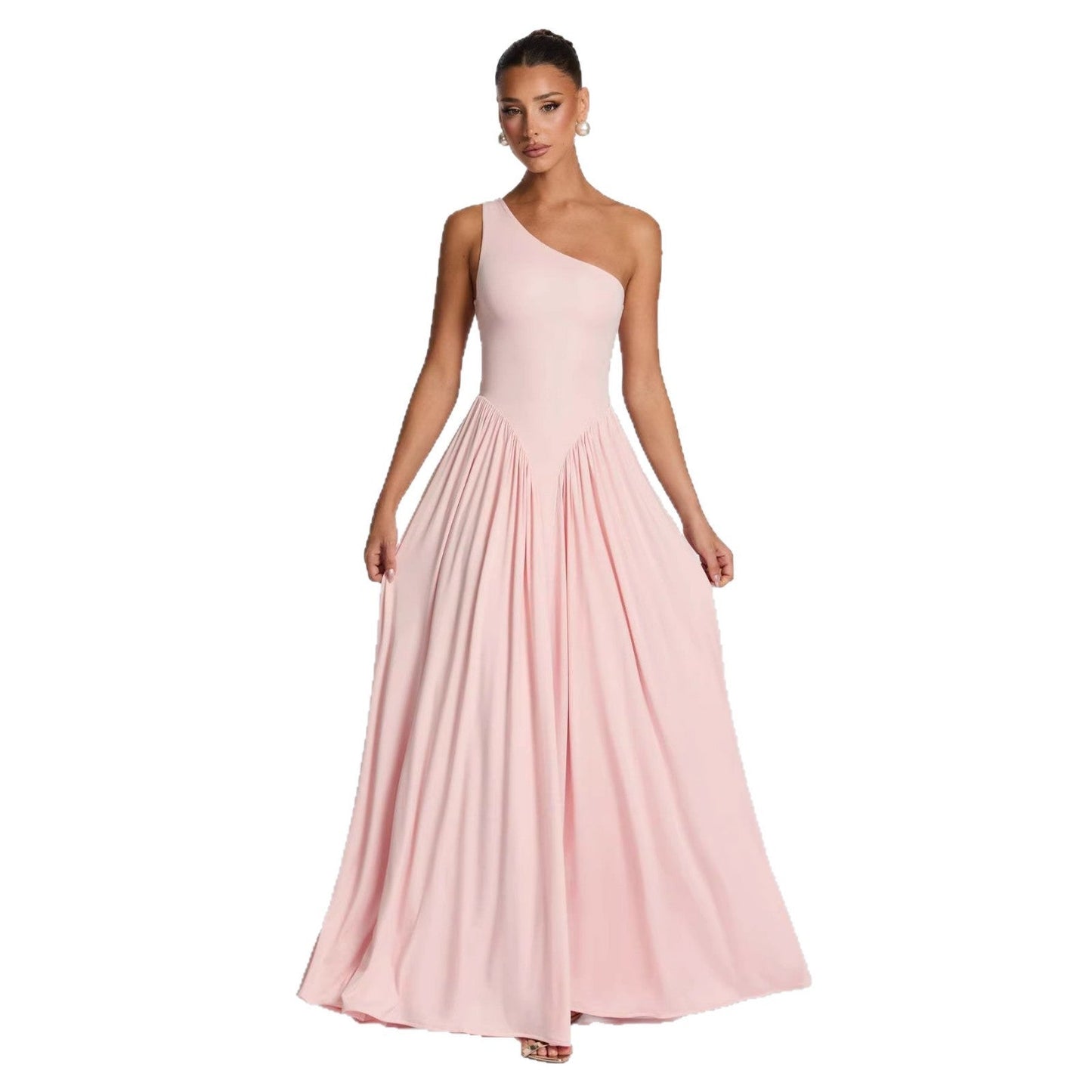 Damen Asymmetrisches Maxikleid Fließender Rock Norvielle