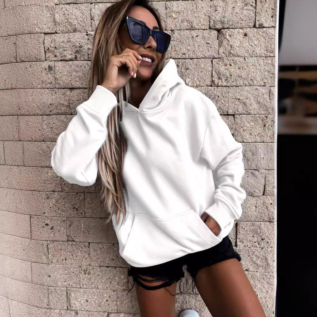 Damen Kapuzenpulli Weich Norvielle Beige