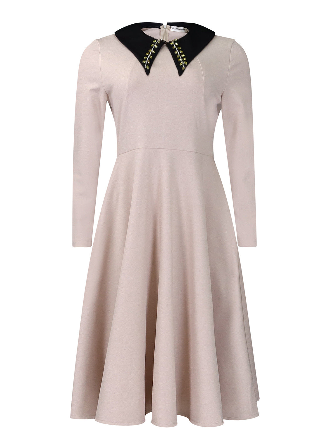 Damen Kleid mit Kragen Voluminöser Rock Norvielle