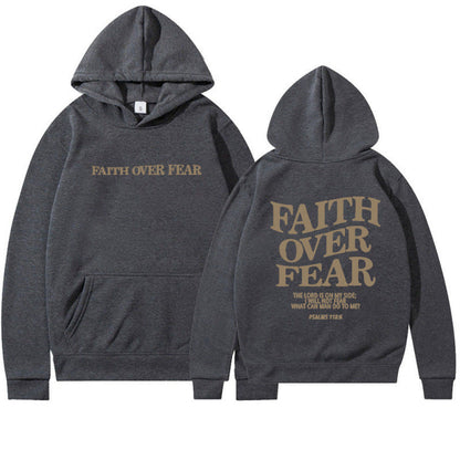 Damen Hoodie Bequem Inspirierender Schriftzug Grau