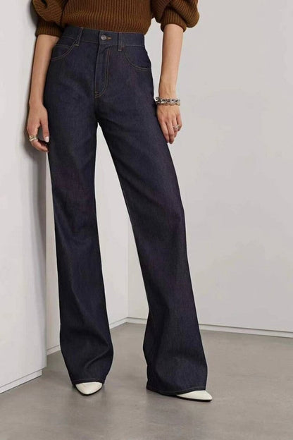 Damen Hochgeschnittene Weite Jeans Norvielle
