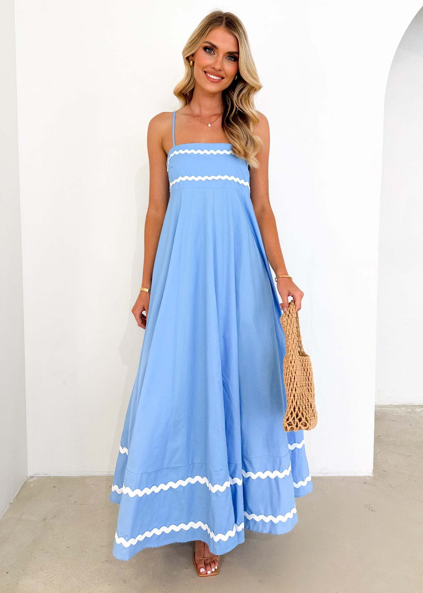 Damen Maxikleid A-Linie Sommer Elegantes Design Norvielle