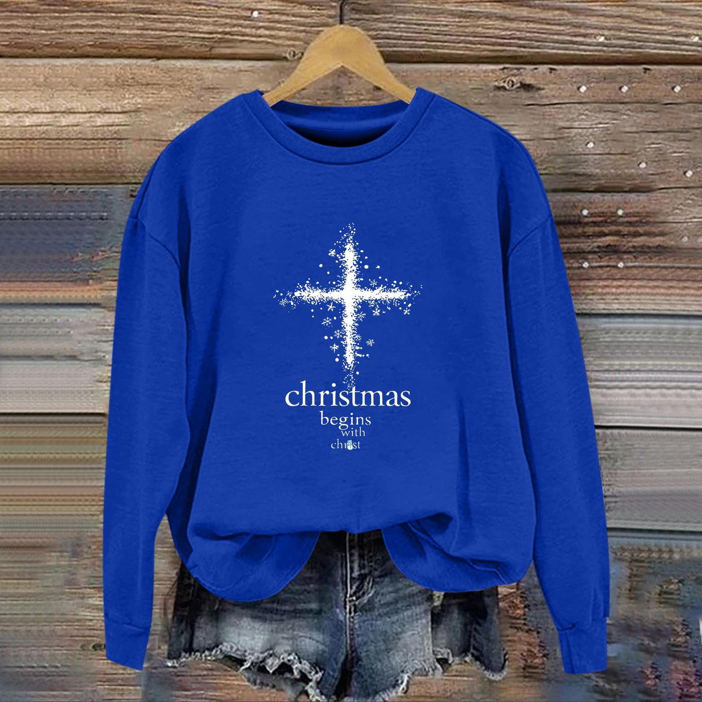 Damen Sweatshirt Christliches Motiv Weich Norvielle