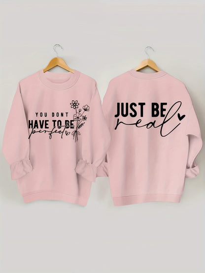 Damen Pullover Lässig Mit Botschaften Norvielle