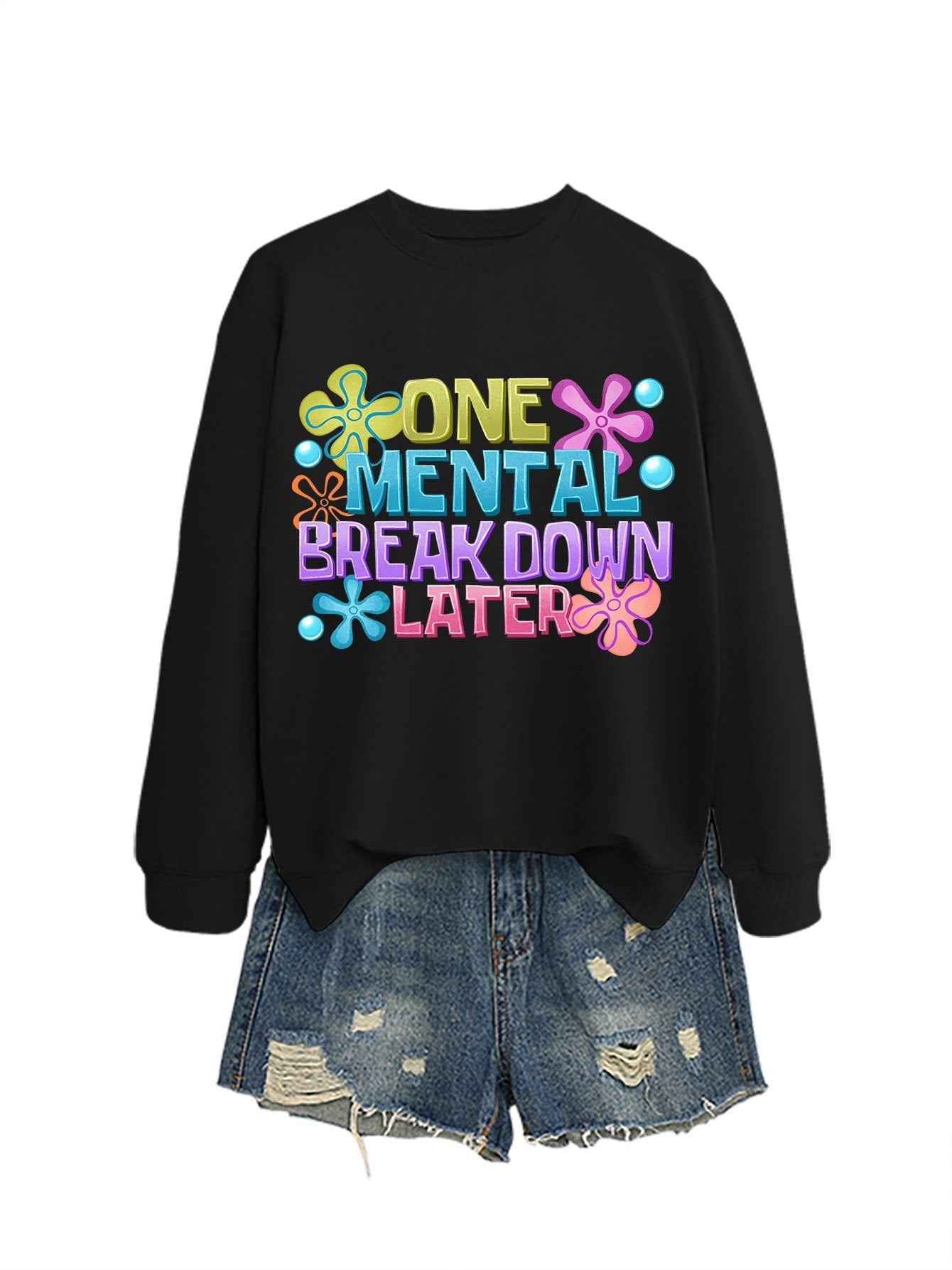 Damen Sweatshirt Kreativer Aufdruck Norvielle
