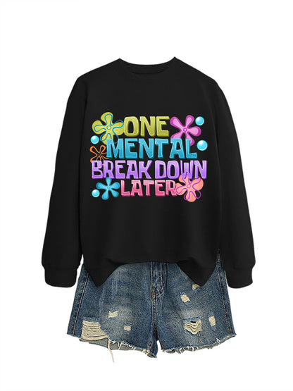 Damen Sweatshirt Kreativer Aufdruck Norvielle