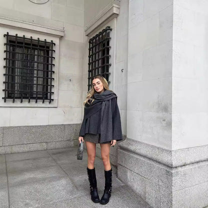 Damen Überjacke Rollkragen Norvielle Elegantes Design
