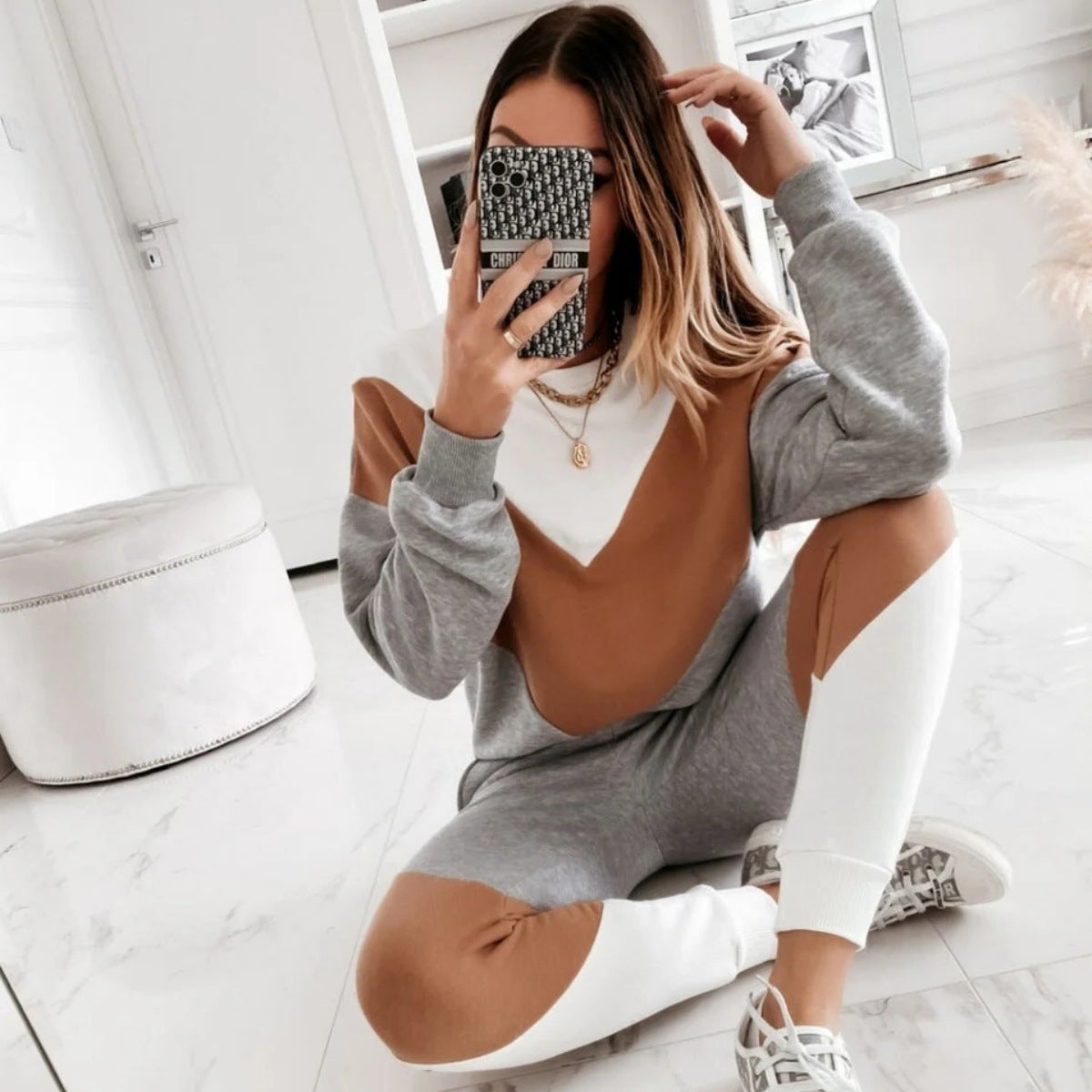 Damen Sweatanzug-Set Elastisch Modern