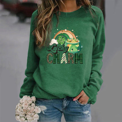 Damen Sweatshirt Glücks-Motiv Norvielle