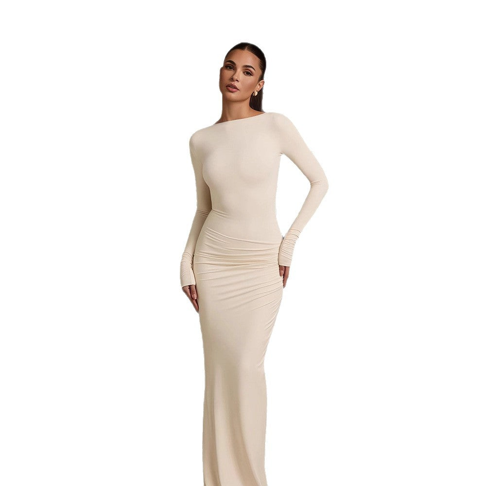 Damen Abendkleid Langärmlig Figurbetont Norvielle