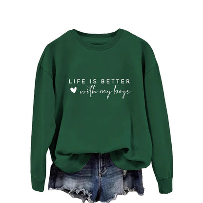 Damen Rundhals-Sweater mit Aufdruck Norvielle - Norvielle