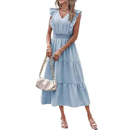 Damen Langarm-Kleid mit Volumenrock Norvielle