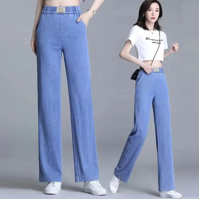 Damen Weite Jeanshose Elastisch