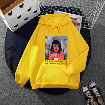 Damen Hoodie Grafikdruck Norvielle