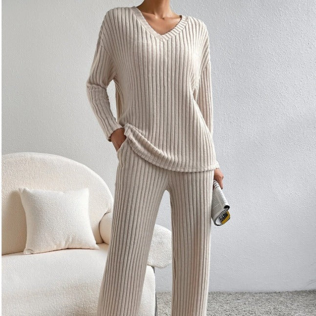 Damen Loungewear-Set Rippenstruktur Norvielle - Norvielle