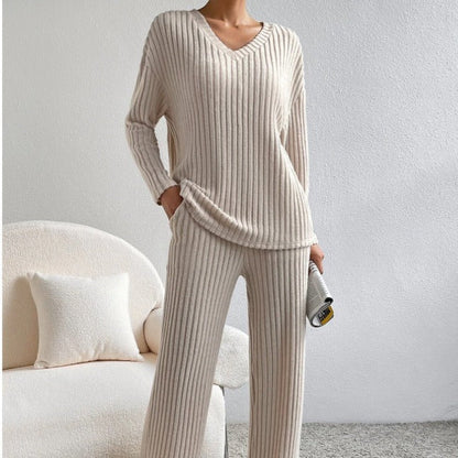 Damen Loungewear-Set Rippenstruktur Norvielle - Norvielle