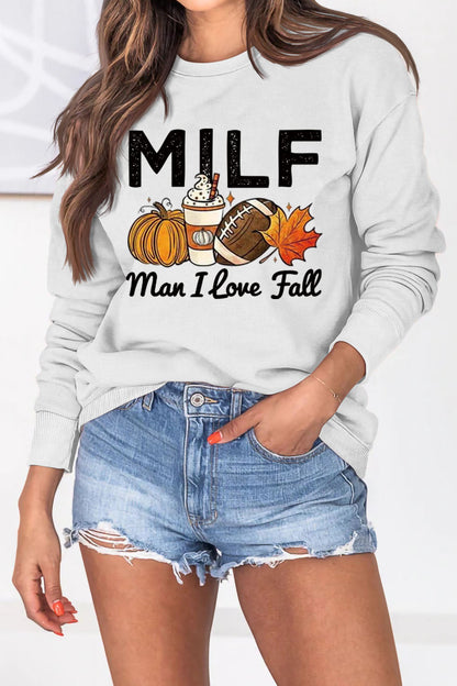 Damen Sweatshirt Herbstmotiv Inspirierender Schriftzug Norvielle