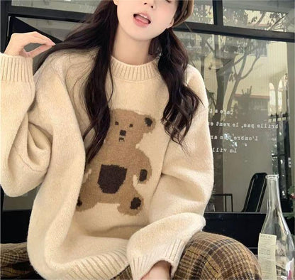 Damen Strickpullover Bärig Norvielle