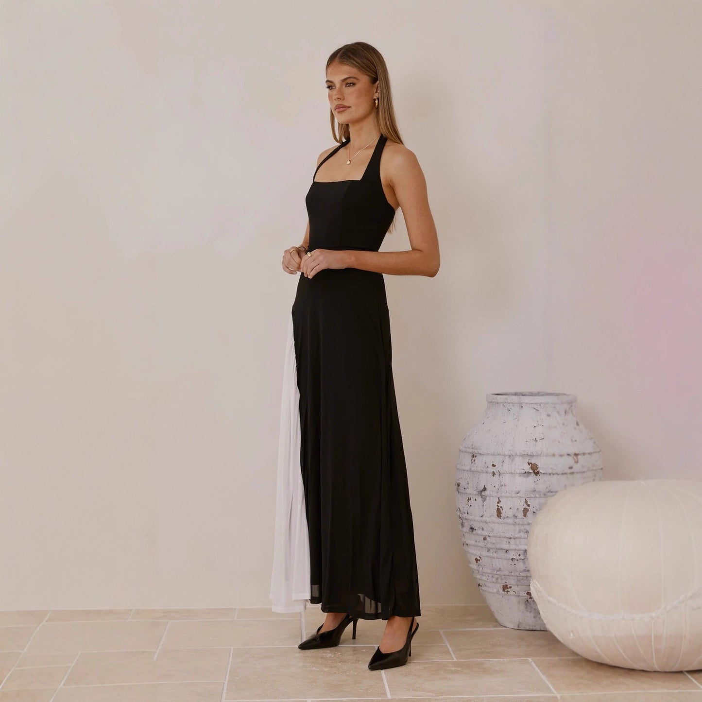 Damen Abendkleid Asymmetrischer Schnitt Elegantes Design