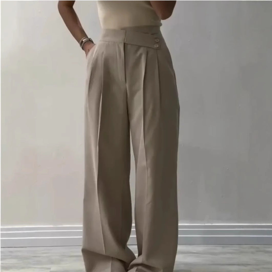 Damen Bügelfaltenhose Weite Bein Norvielle - Norvielle