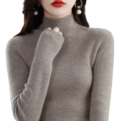 Damen Rollkragenpullover Feinstrick Norvielle Eleganter Look