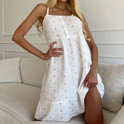 Damen Sommerkleid Rüschensaum Florales Muster Norvielle