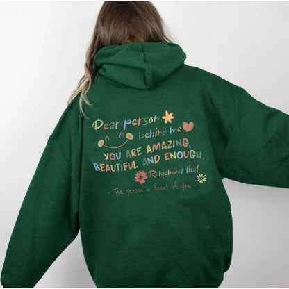 Damen Kapuzenpullover Komfort Passform Motiviert Norvielle