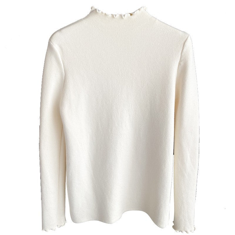 Damen Langarmshirt Rüschensaum Elegantes Design Norvielle