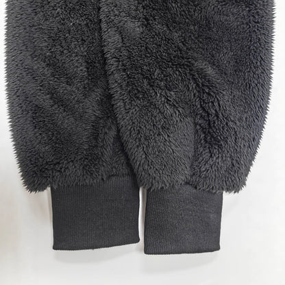 Damen Fleece-Mantel mit Taschen und Kapuze