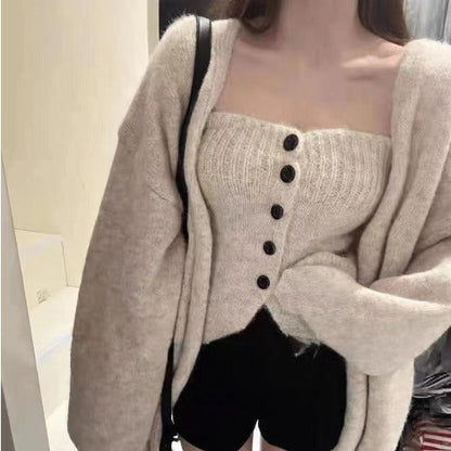 Damen Cardigan Offene Front Knöpfe Norvielle